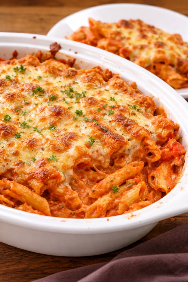 BUTTER CHICKEN PASTA (OVEN BAKED)