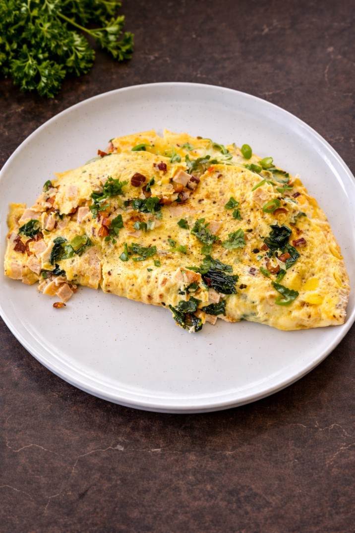CHICKEN CHEESE OMELET